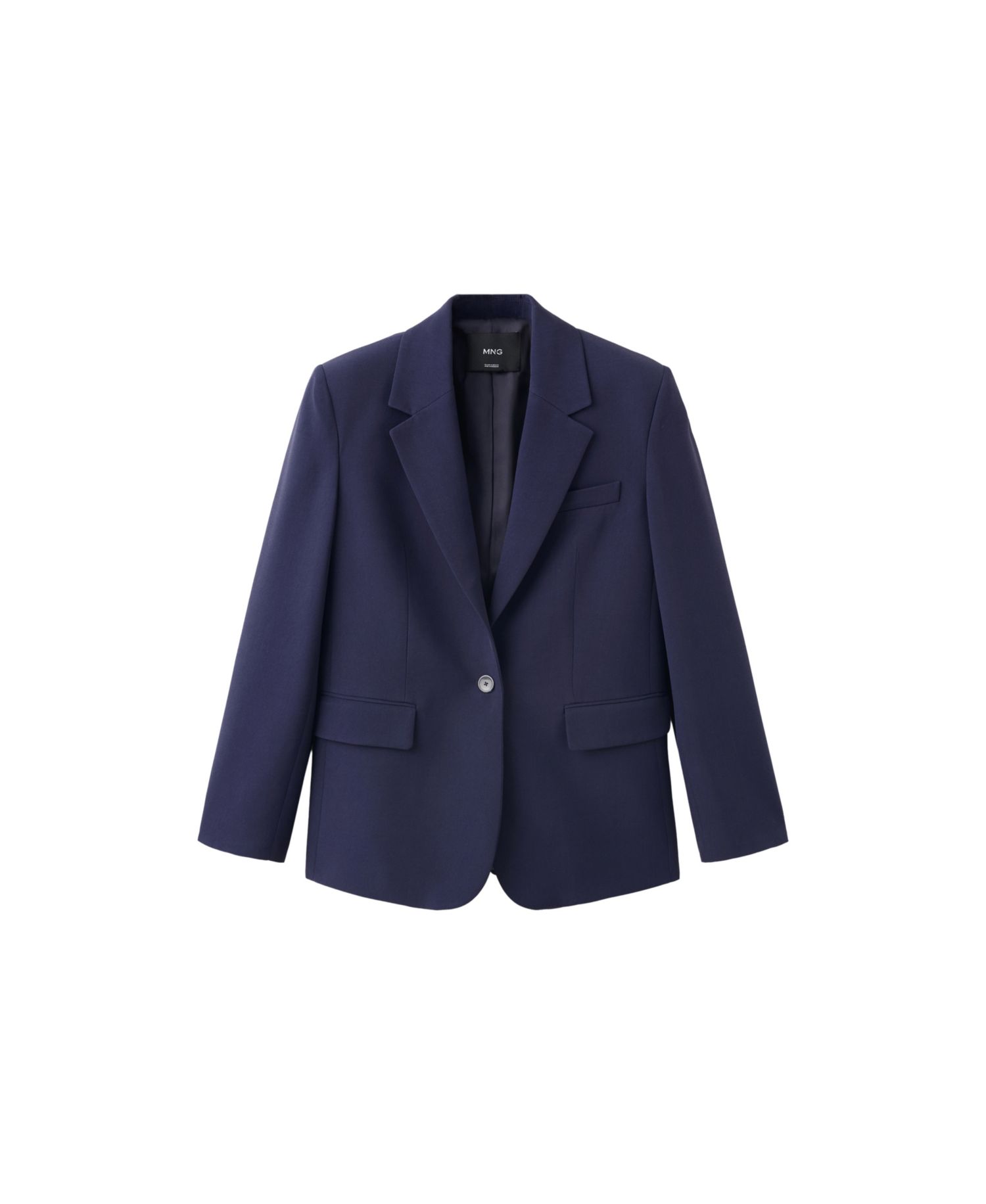 Women's Straight Work Blazer With Flap Pockets
