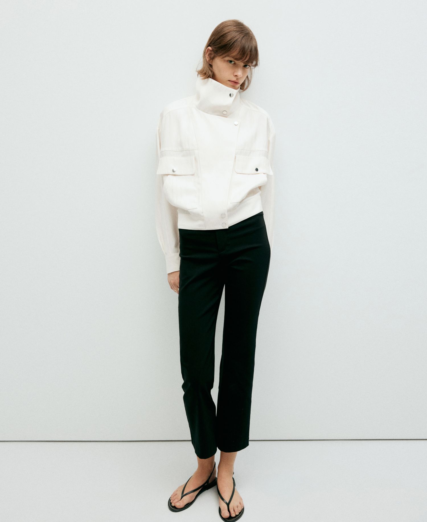 Women's Oversized Funnel-Neck Bomber Jacket