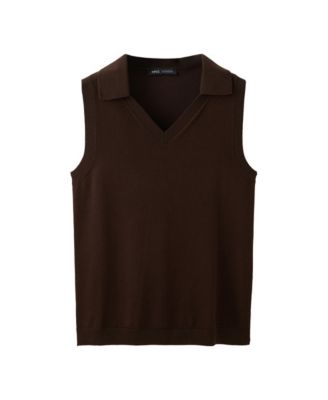 Women's V-Neck Sleeveless Knit Top