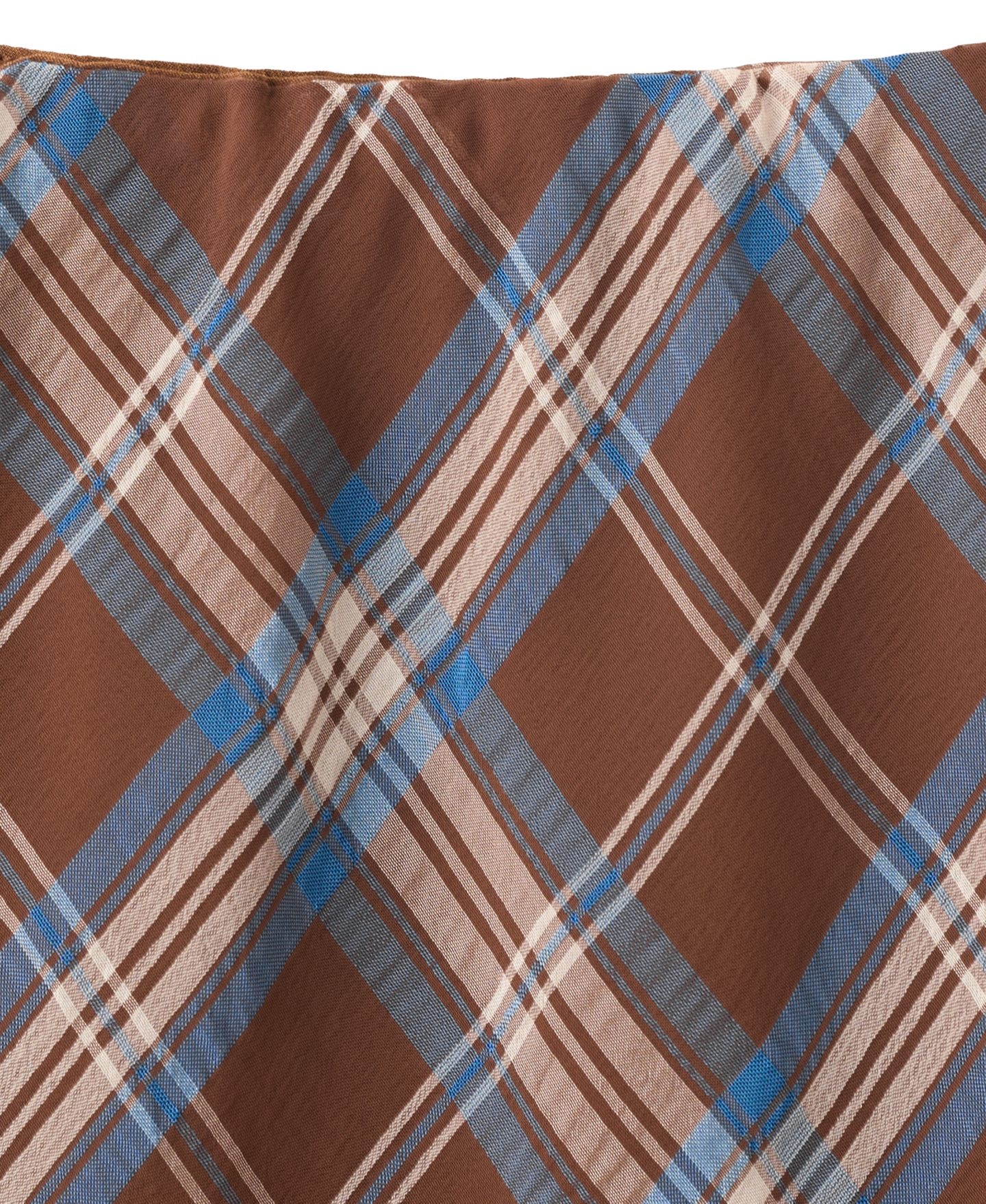 Женская юбка Mango A-Line Checked Midi, цвет: Коричневый — фото 3