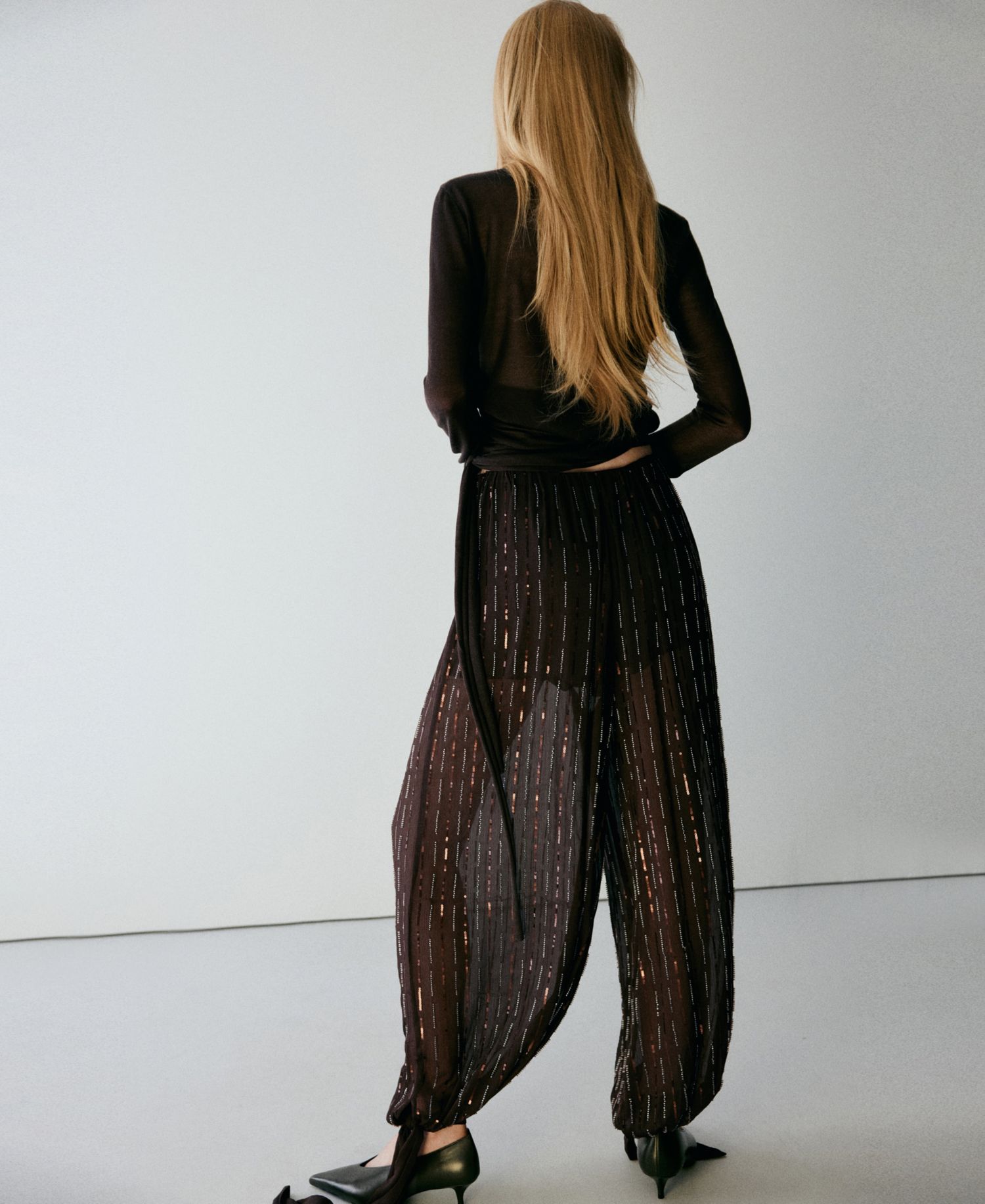 Women's Sequin Harem Pants