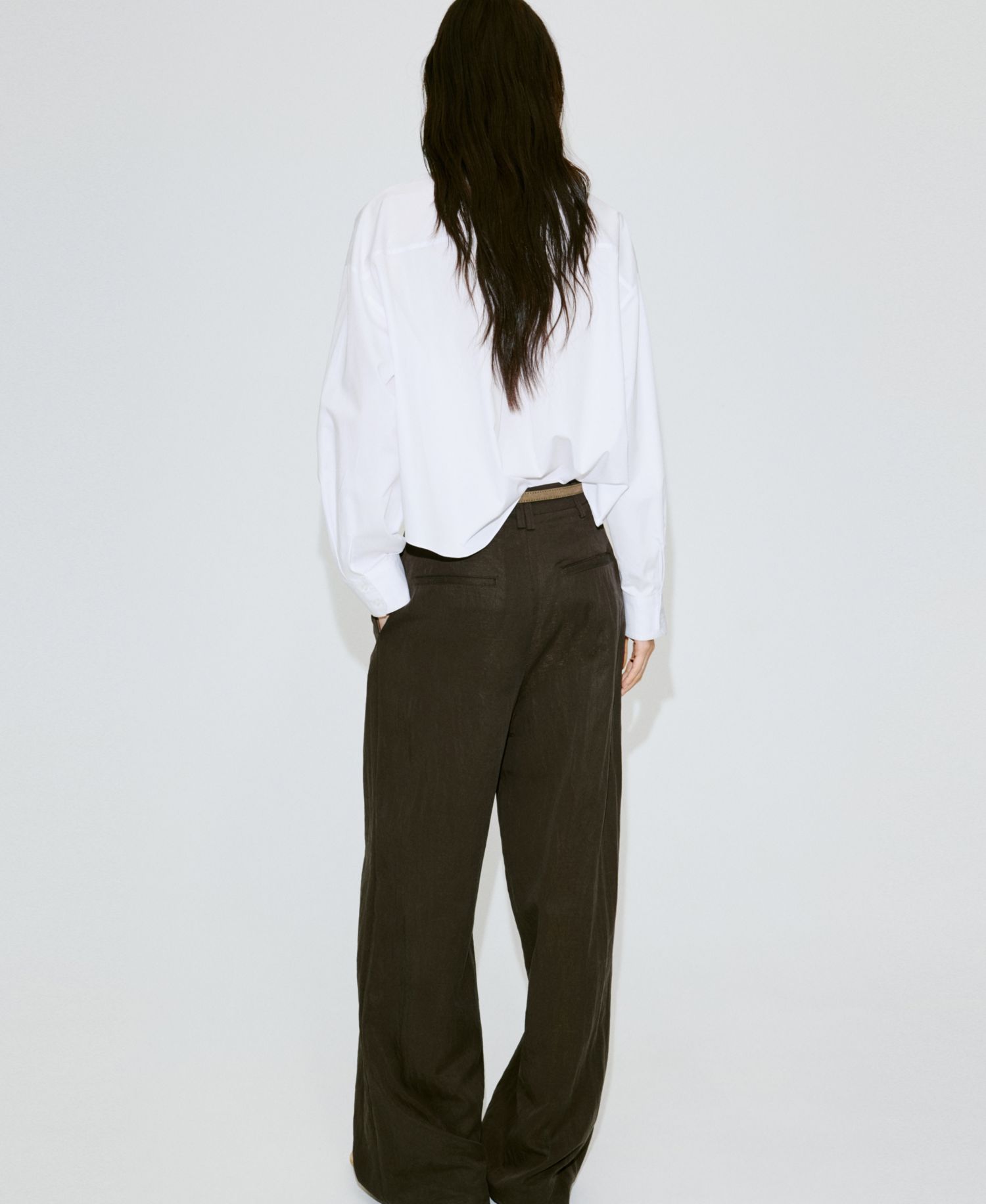 Women's Long-Sleeve Pocket Cropped Shirt