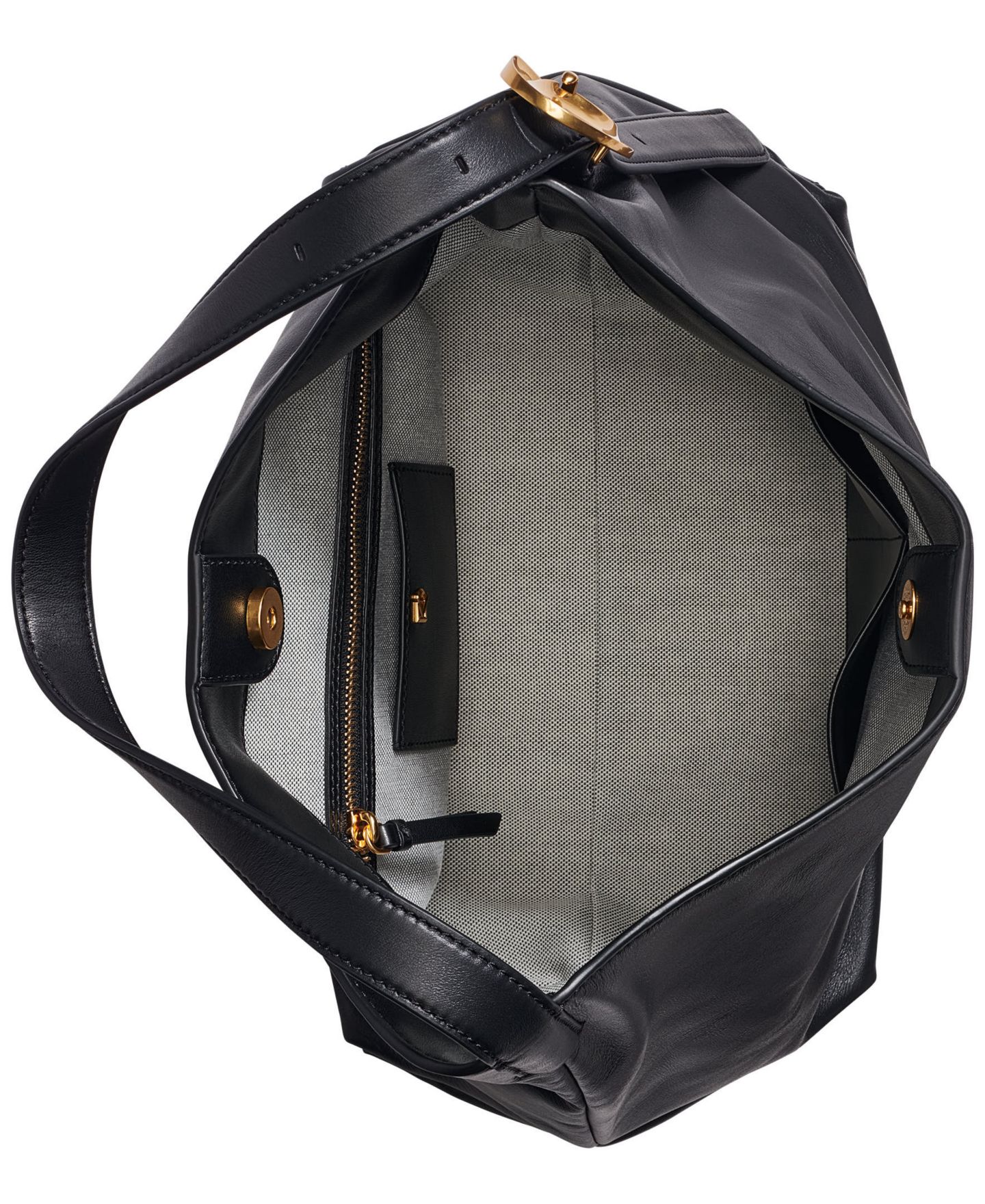 Женская сумка Donna Karan New York Brocade Large Hobo, цвет: Чёрный / Золотой — фото 4