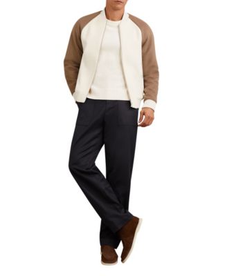 Men's Rylan Wool-Blend Color-Block Bomber Jacket