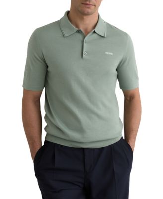 Men's Albion Merino-Wool Slim-Fit Embroidered Logo Polo Shirt