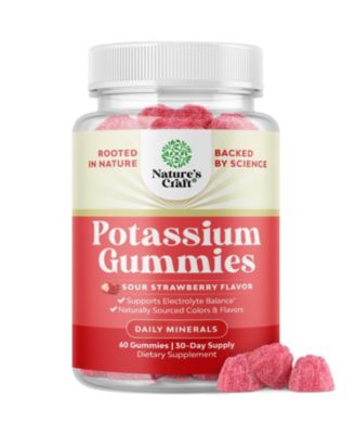 High Potency Potassium Gummies 99mg | Sour Strawberry | 60 Count