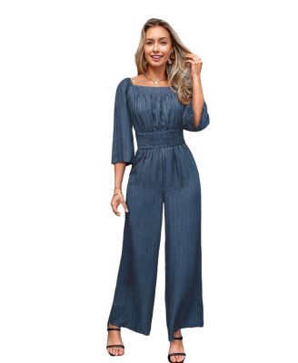 Women's Square Neck Straight Leg Jumpsuit