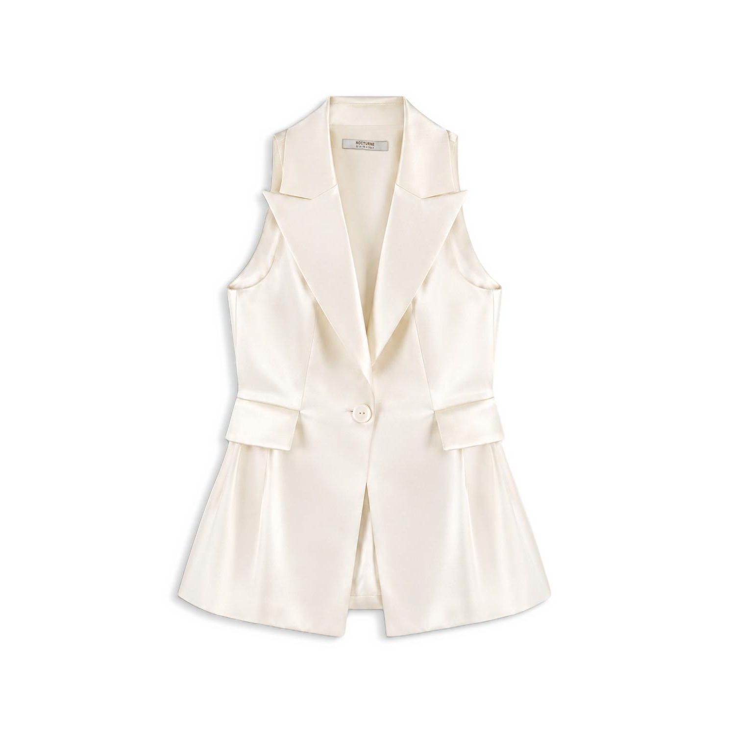 Women's Single Button Peak Lapel Vest