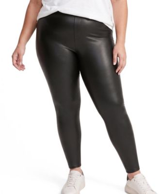 Plus Size Full-Length Faux Leather Legging