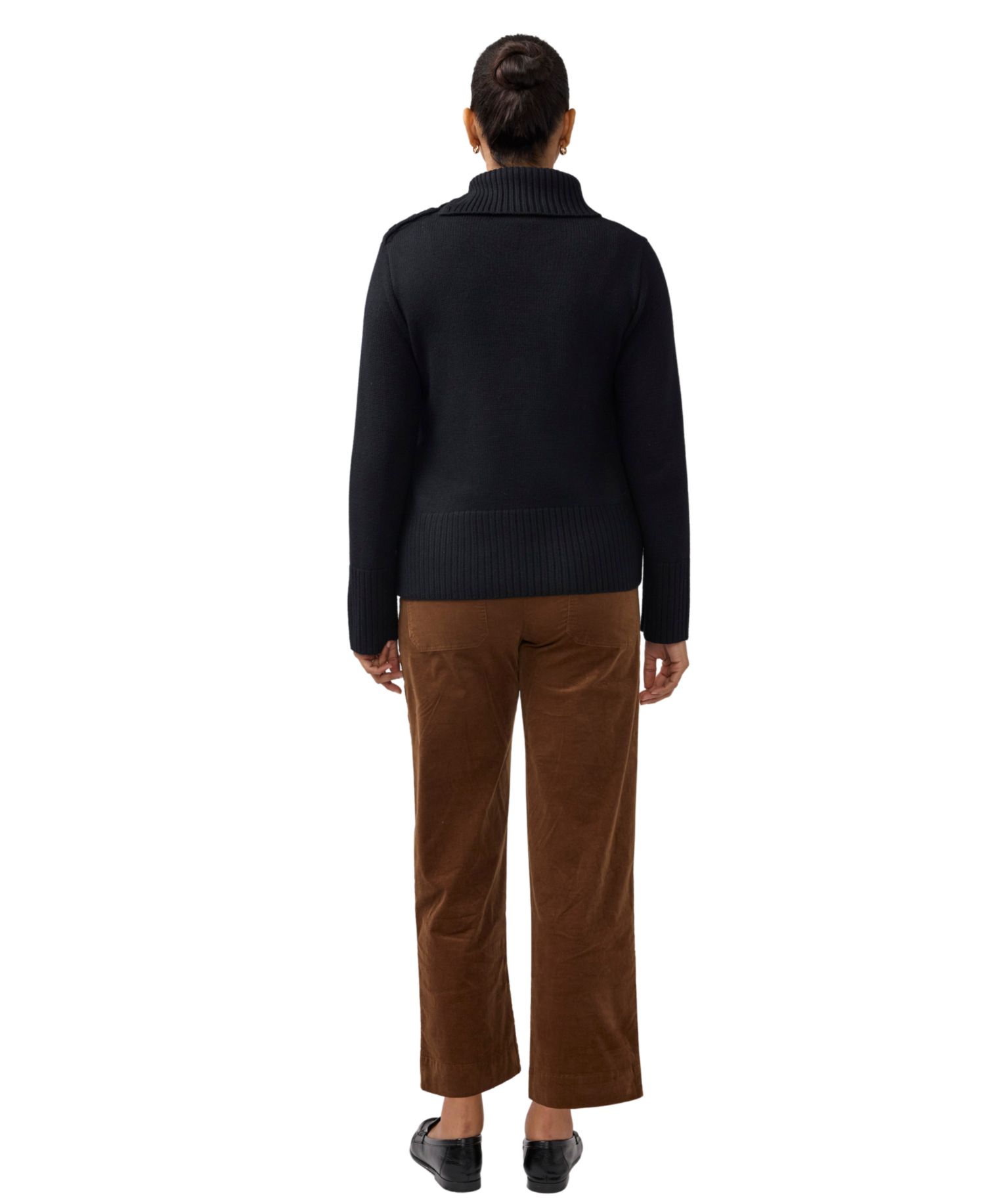 Maternity High-Neck Oversized Nursing Sweater