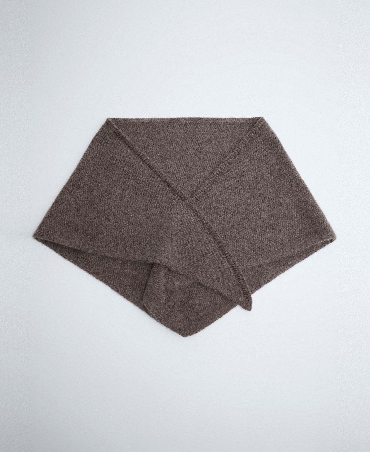 Selection Cashmere/Wool-Blend Triangular Knit Wrap Scarf