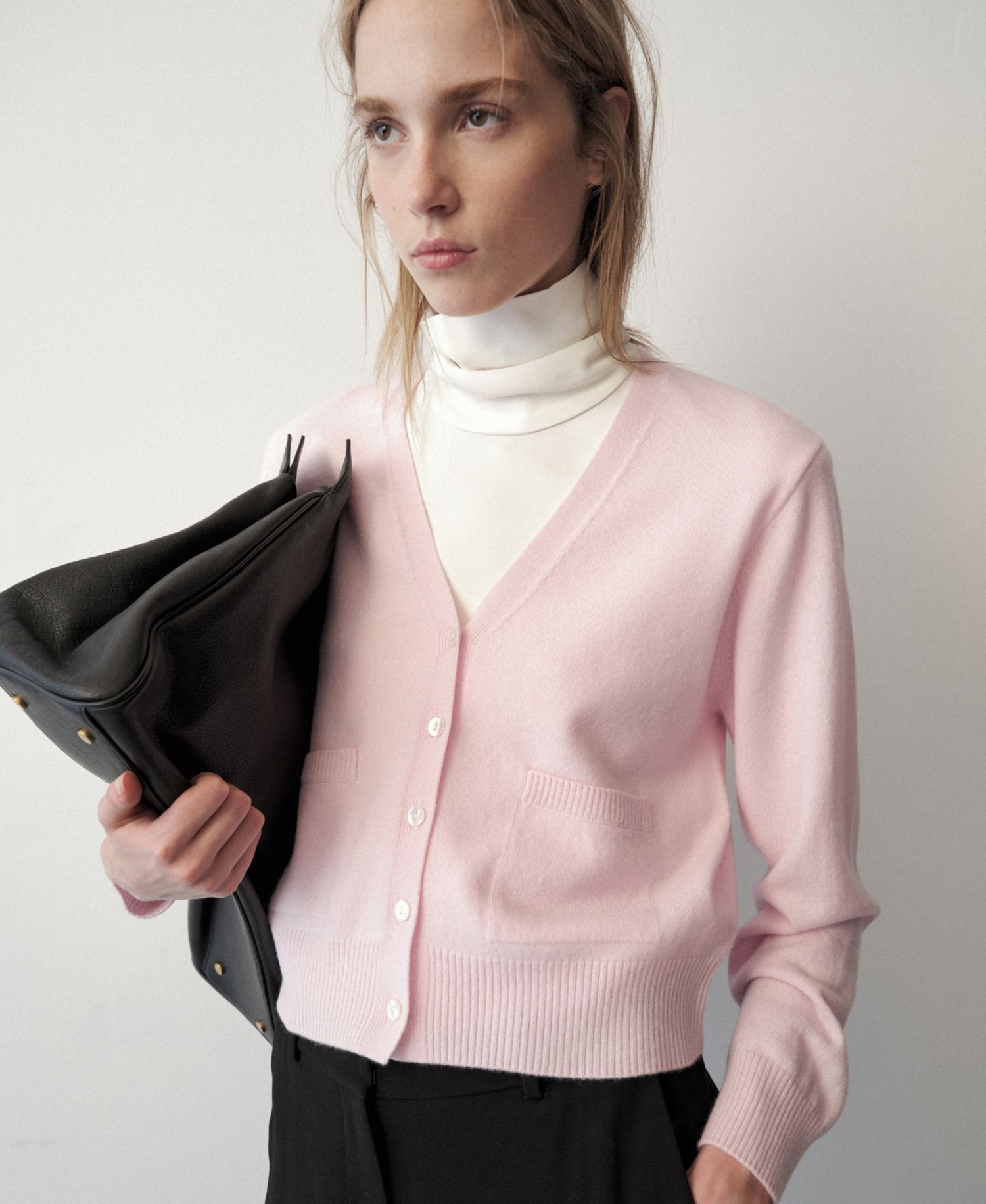 Women's Selection Wool & Cashmere-Blend V-Neck Cardigan