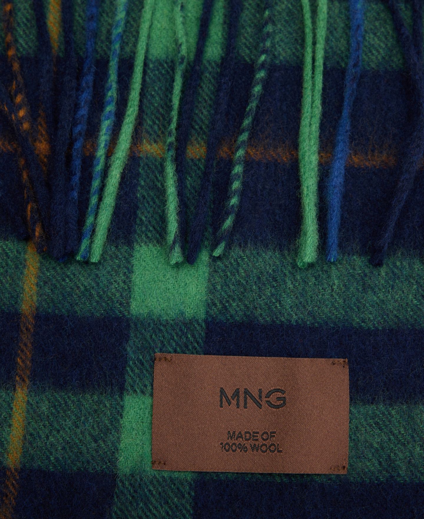Женский шарф Mango Plaid Fringed-Edge Wool, 11.81" W x 74.80" L — фото 4
