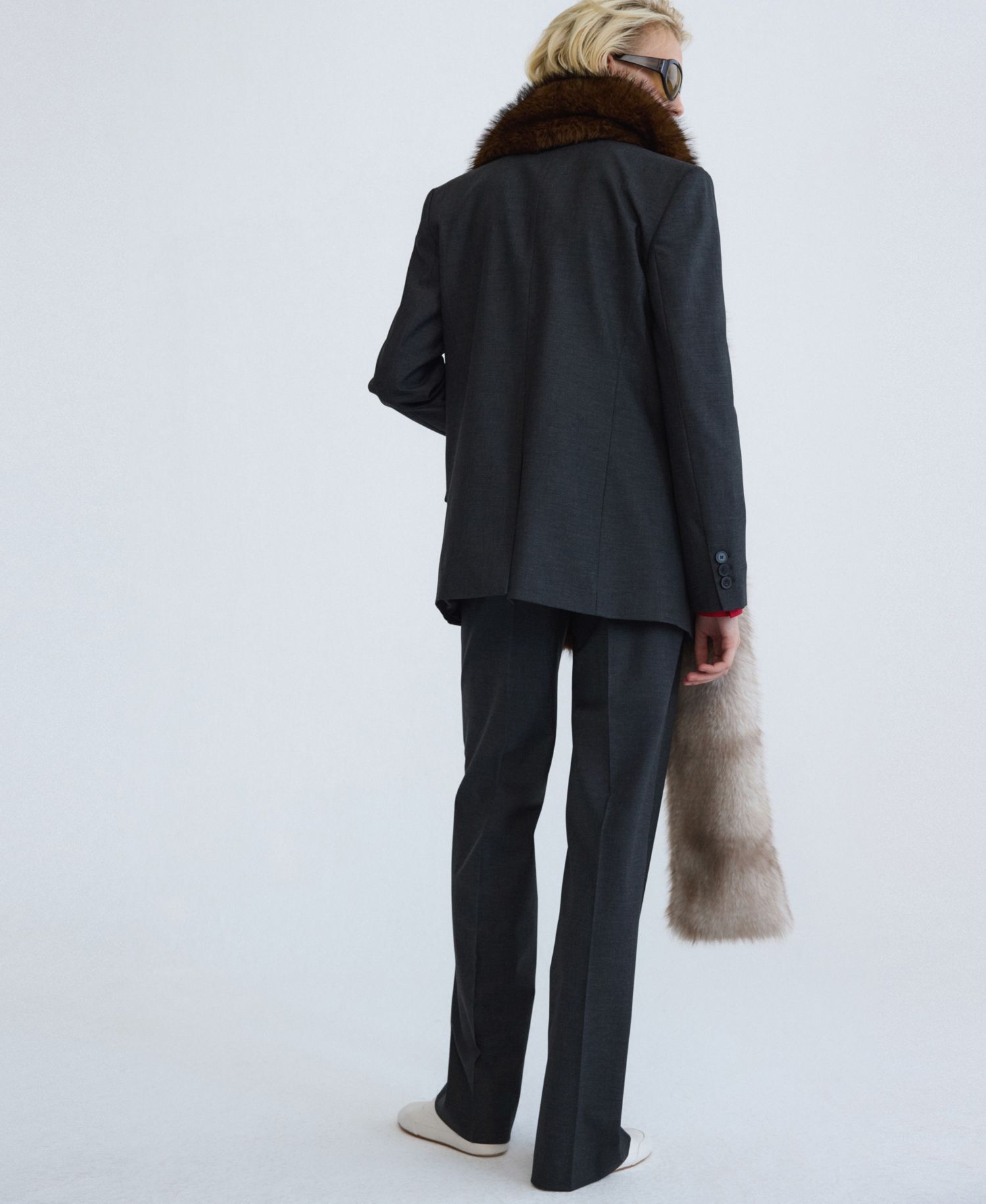 Women's Selection Wool-Blend Stretch Boyfriend Blazer