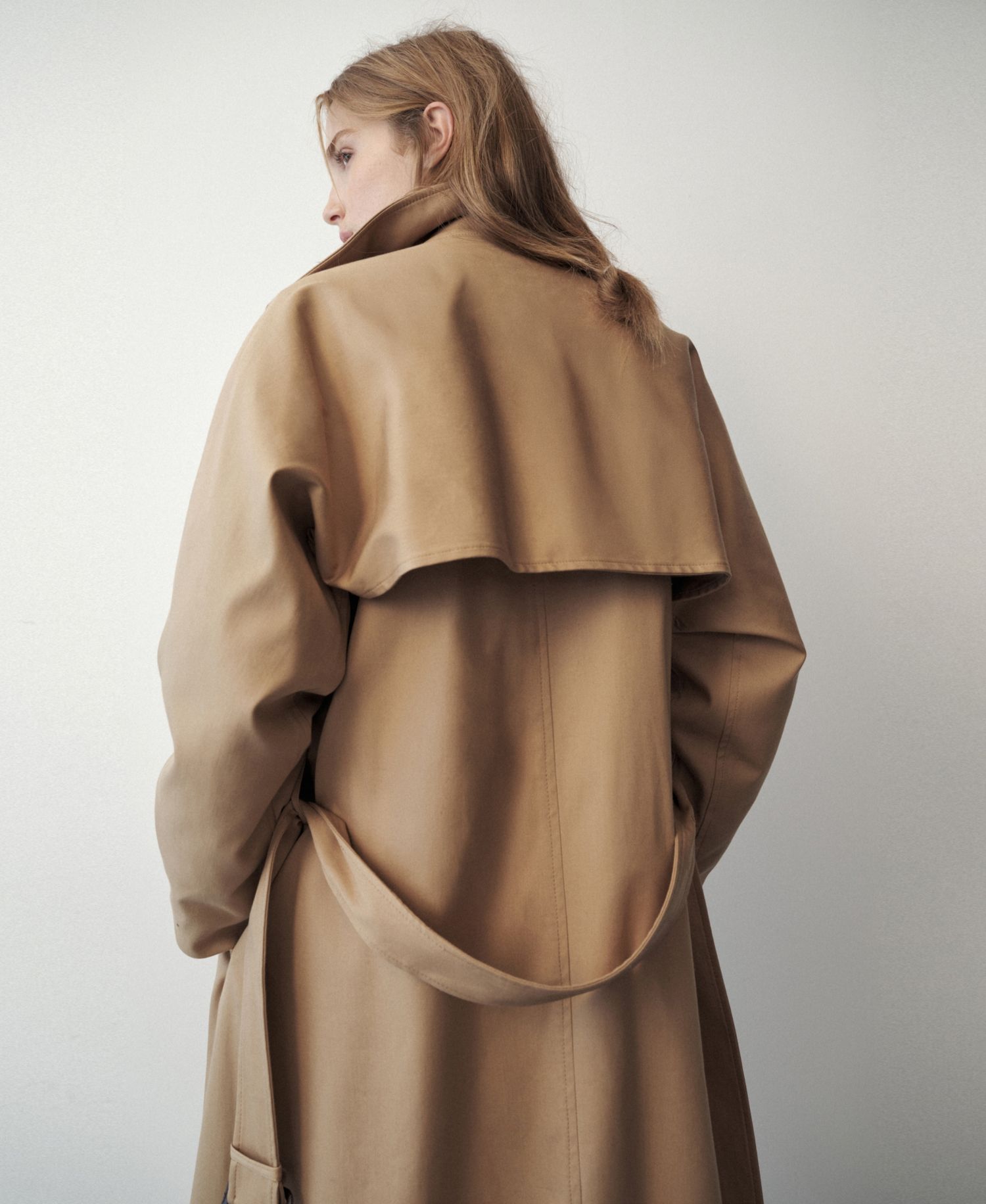 Women's Selection Long Double-Breasted Trench Coat
