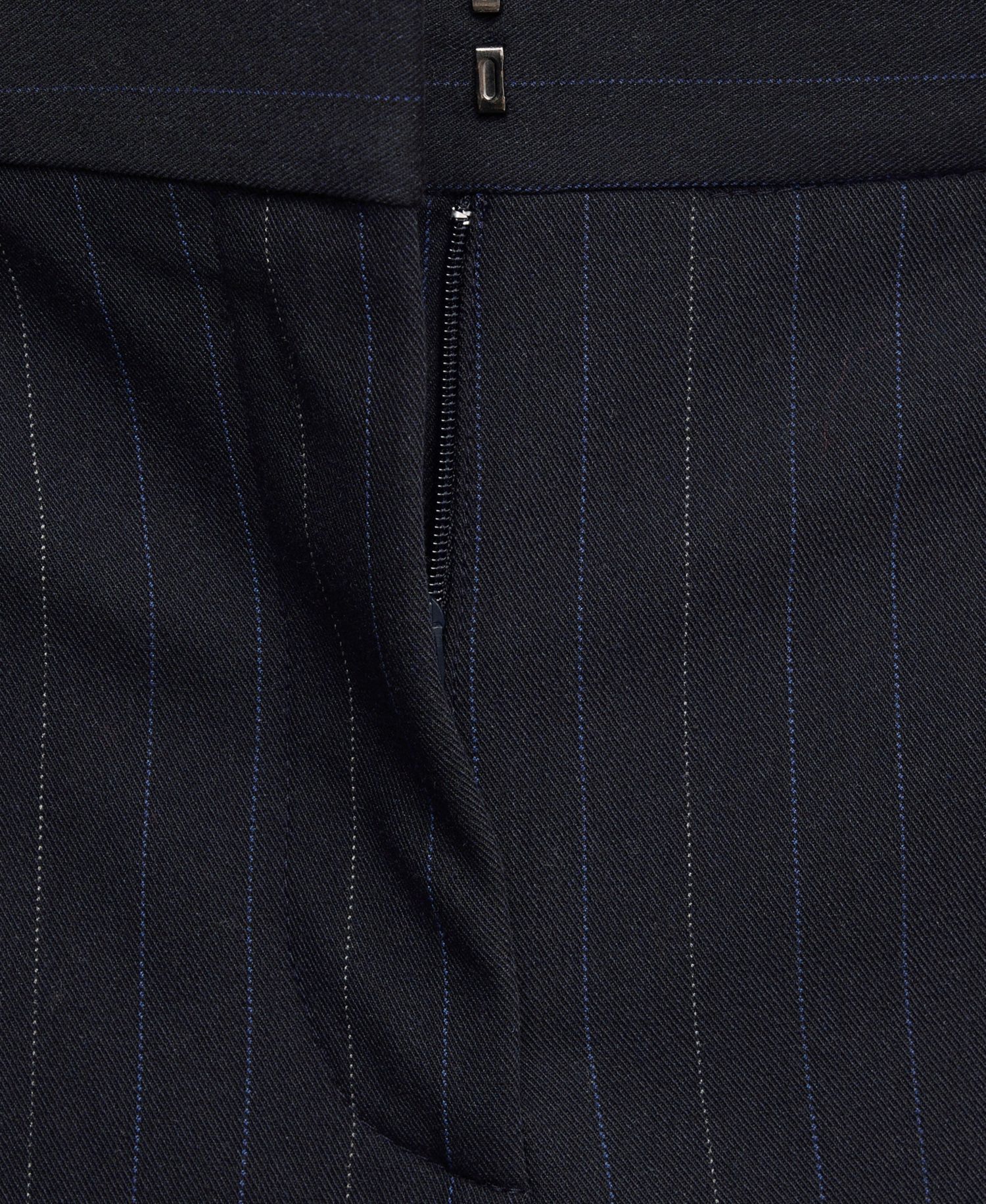 Women's Selection Pinstripe Straight-Leg Slit Trousers