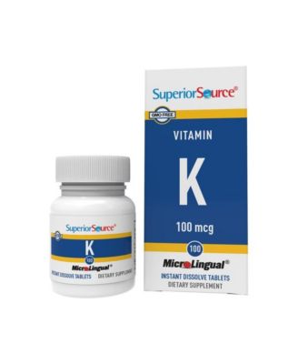 Vitamin K 100 mcg 100 Sublingual Dissolving Tablets