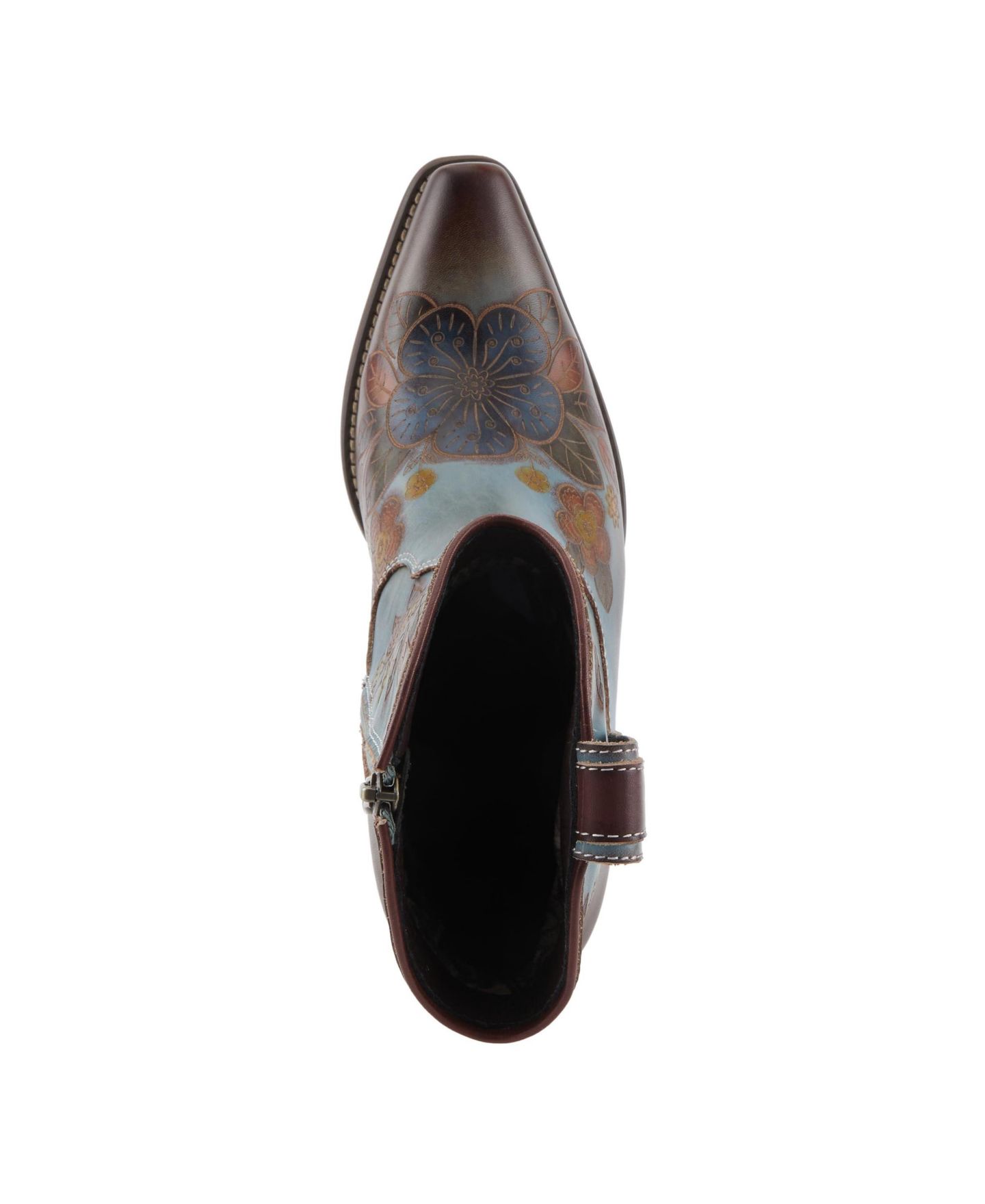 Женские ботинки L'Artiste Spring Step Cahoots Bootie with Floral Embroidery, цвет: Синий разноцветный — фото 3
