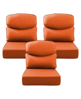 Luxury Smile 24x24x6 Outdoor Cushions, Water Resistant Olefin Deep Seat Cushion for Patio Wicker Chair Sofa