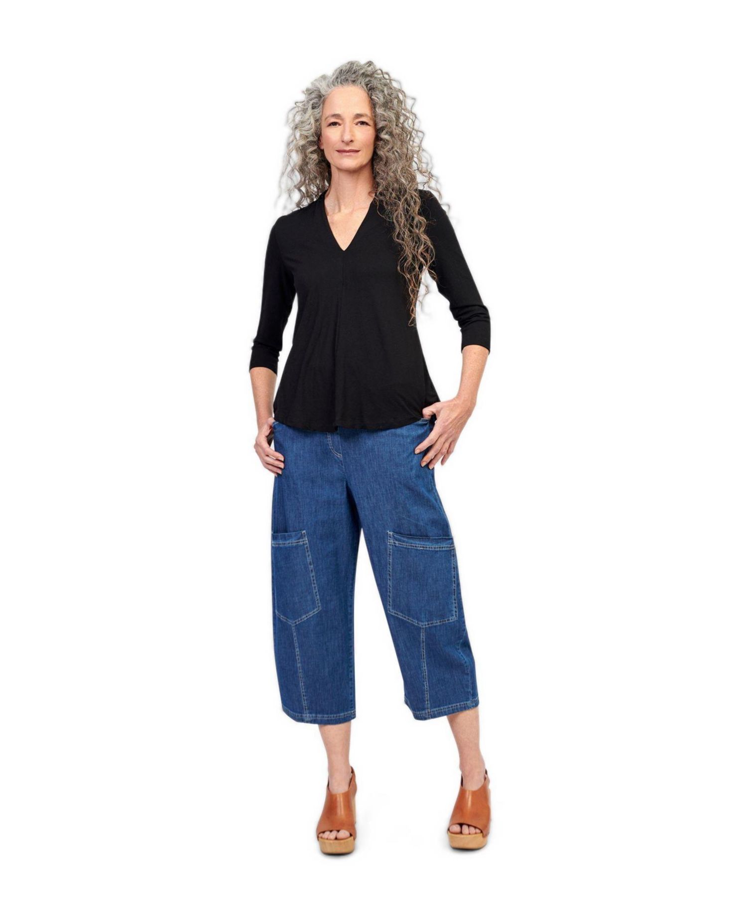 Women's Palma Cargo Elastic-Waist Capri Pants