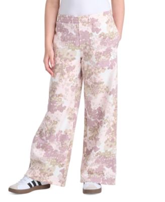 Girls' 8-16 Floral-Print Wide-Leg Pants
