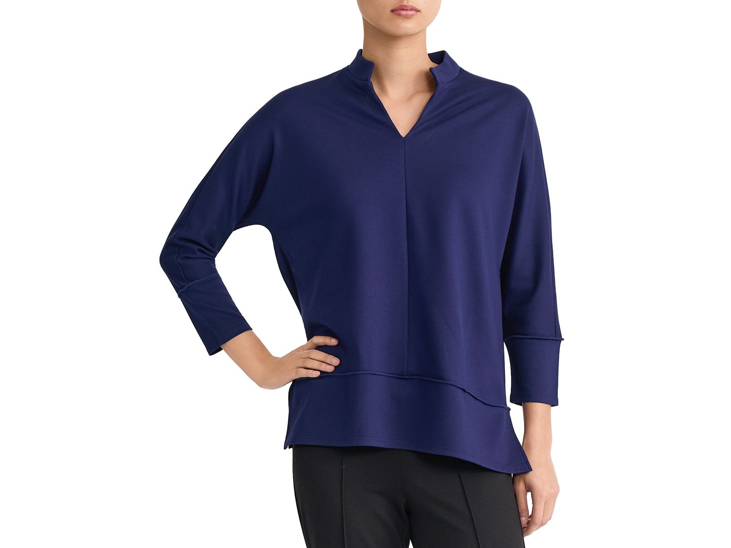 Женский топ Jones New York Johnny Collar Top, цвет: Ягодный красный — фото 6