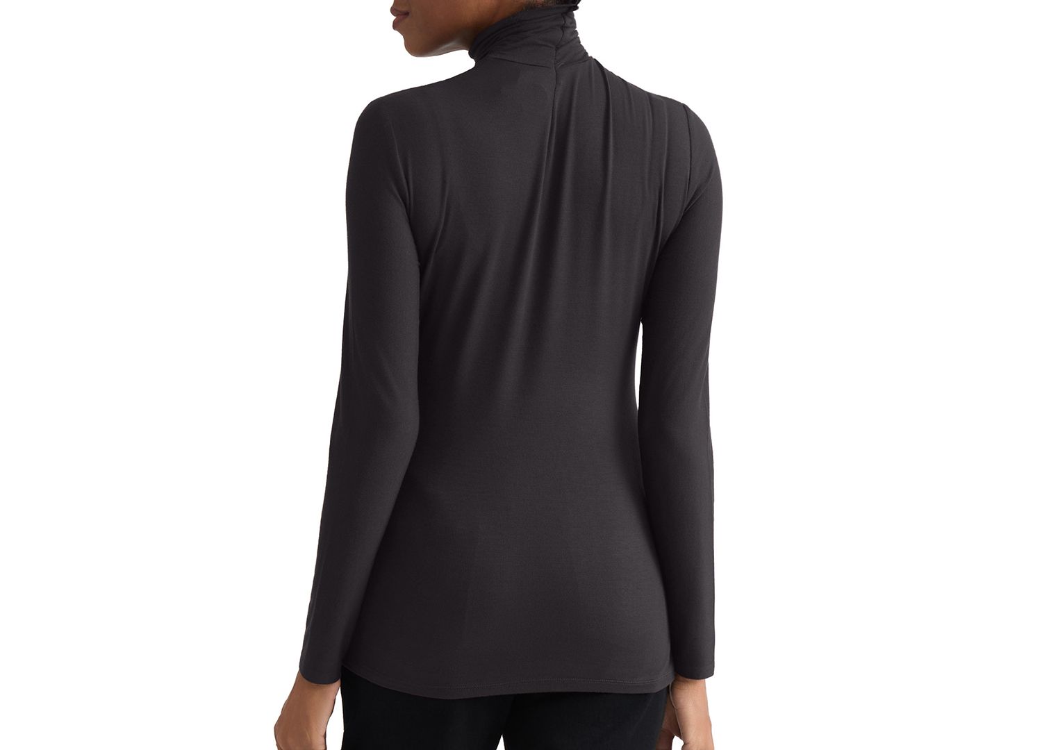 Women's Shirred Pullover Turtleneck Top