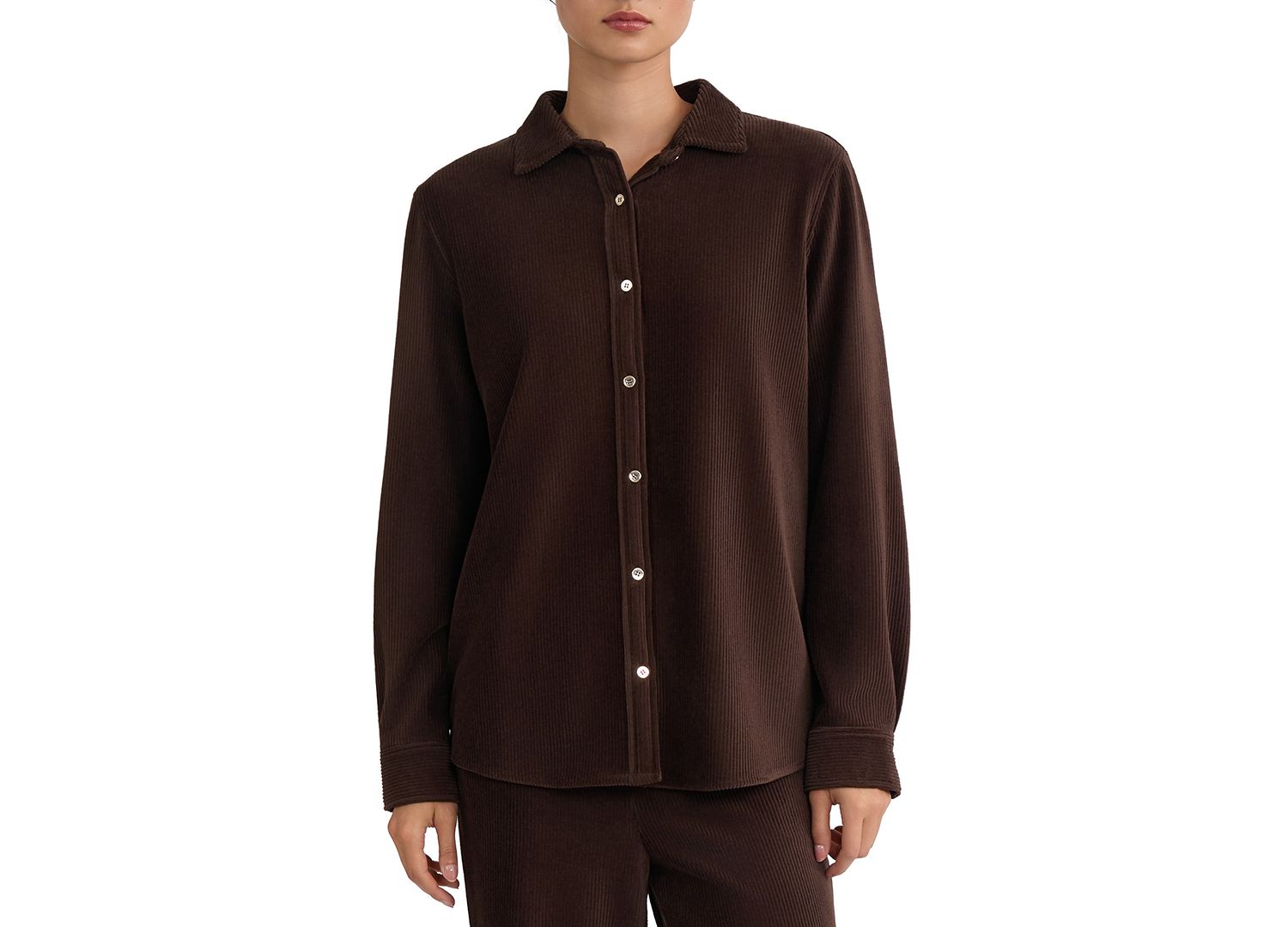 Women's Long-Sleeve Corduroy Shirt