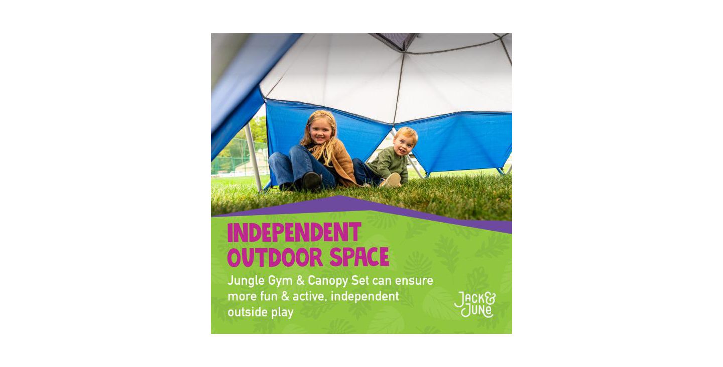 Детская игрушка Jack & June Free-Standing Jungle Gym Climber with Canopy Cover, Ages 3+ — фото 5