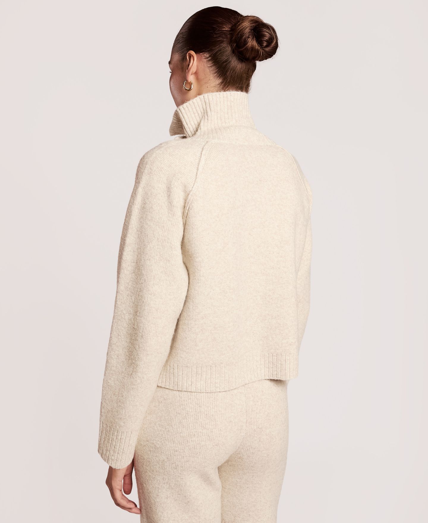 Женский кардиган 4th & Reckless Madeleine Long-Sleeve Full-Zip Funnel-Neck, цвет: Кремовый — фото 6