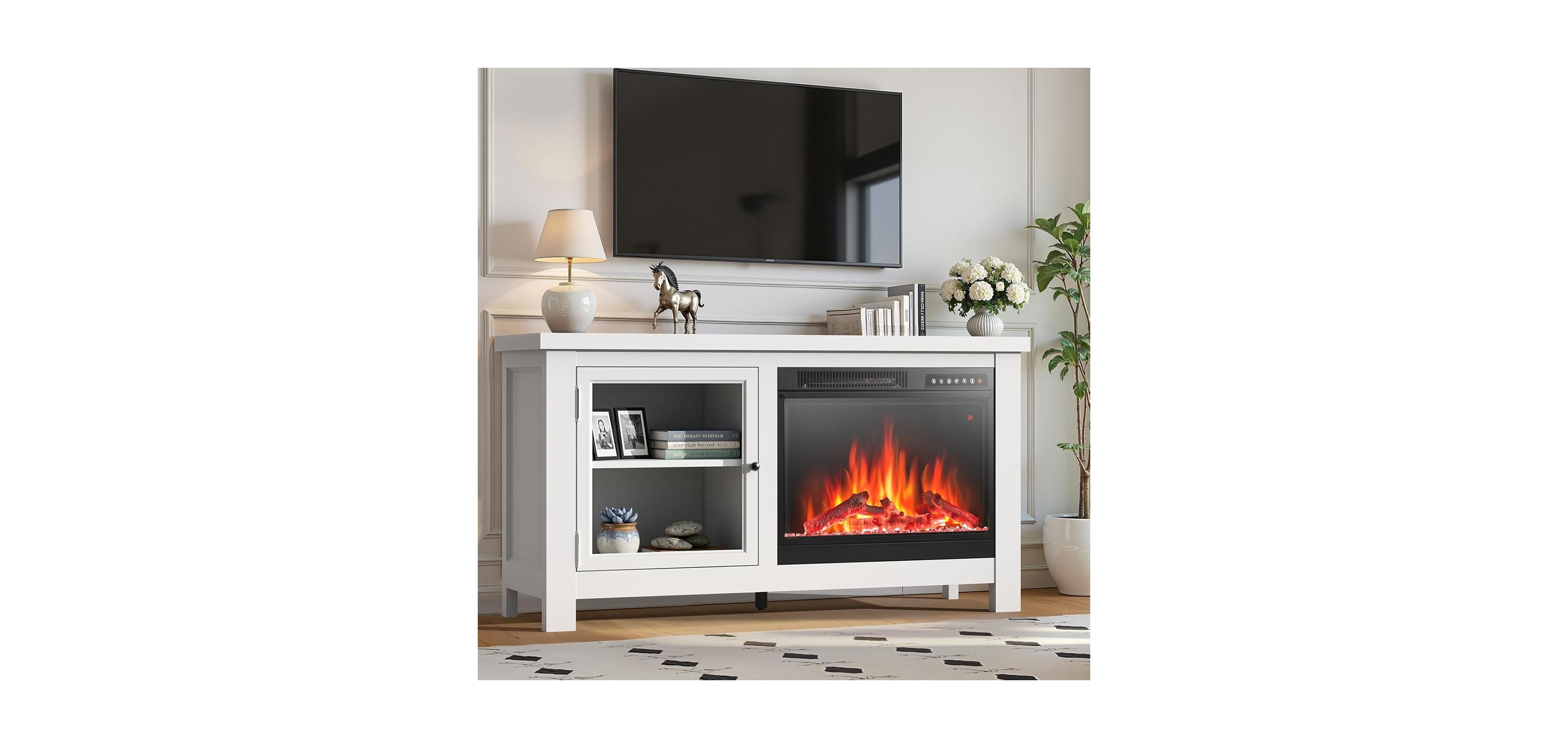 Electactic 48-Inch Electric Fireplace Tv Stand with Remote Control
