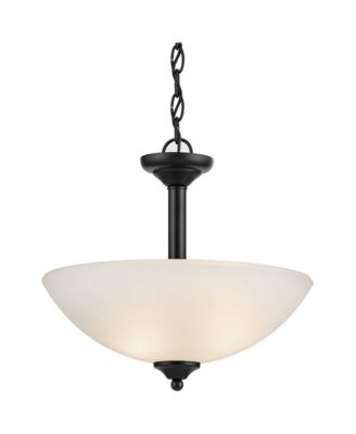 Jolie 2-Light Black Hanging Convertible Pendant/Semi-flush