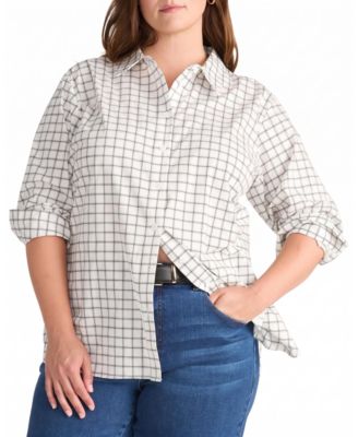 Plus Size Artist Poplin Shirt