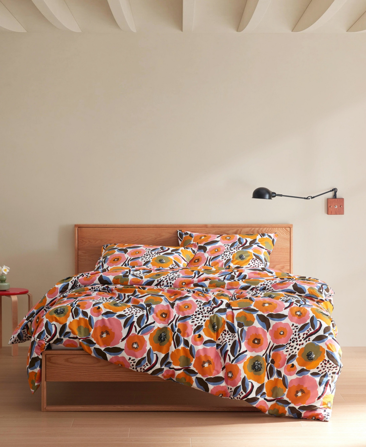 Marimekko Rosarium Cotton Reversible 3 Piece Duvet Cover Set, King