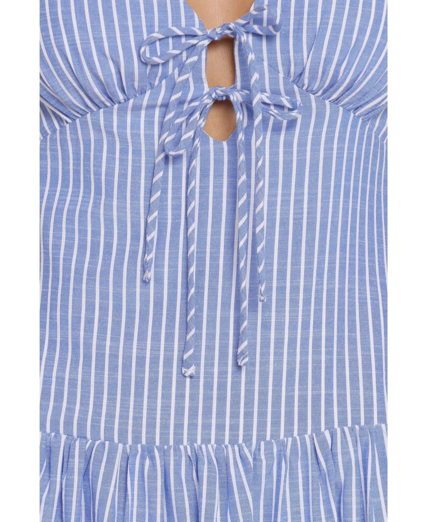 Женское платье Petal and Pup Vanessa V-Neck Striped Maxi, цвет: Тёмно-синий — фото 8