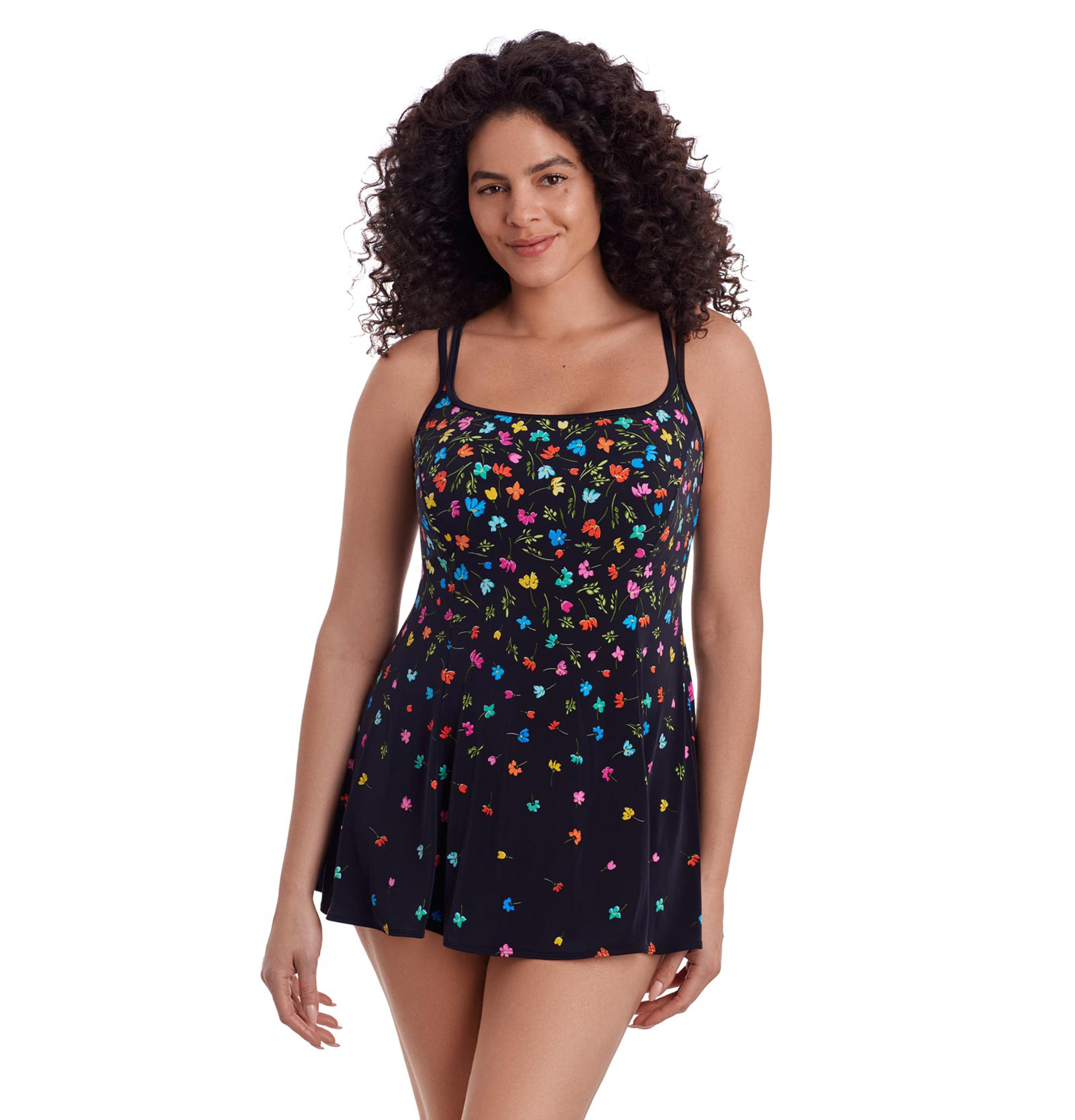 Longitude by Mimi Flamingo Sprinkles Princess Seam Swimdress