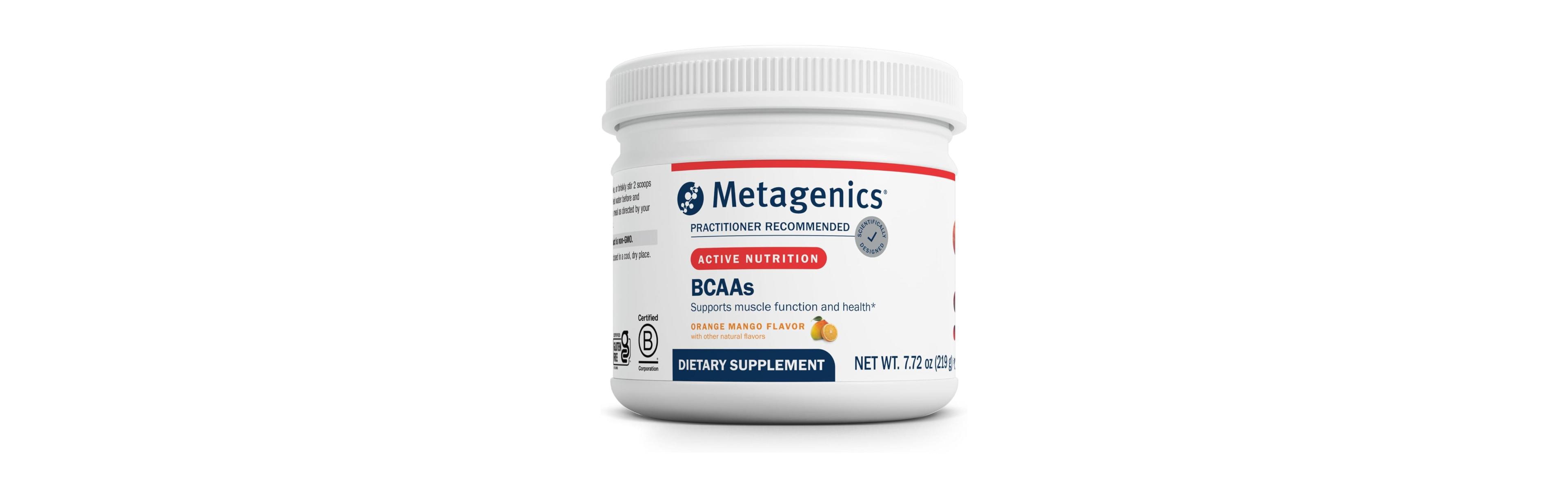 Metagenics BCAAs Powder - Orange Mango Flavor - 2:1:1 Ratio of Leucine, Isoleucine and Valine - Supports Muscle Recovery, Endurance