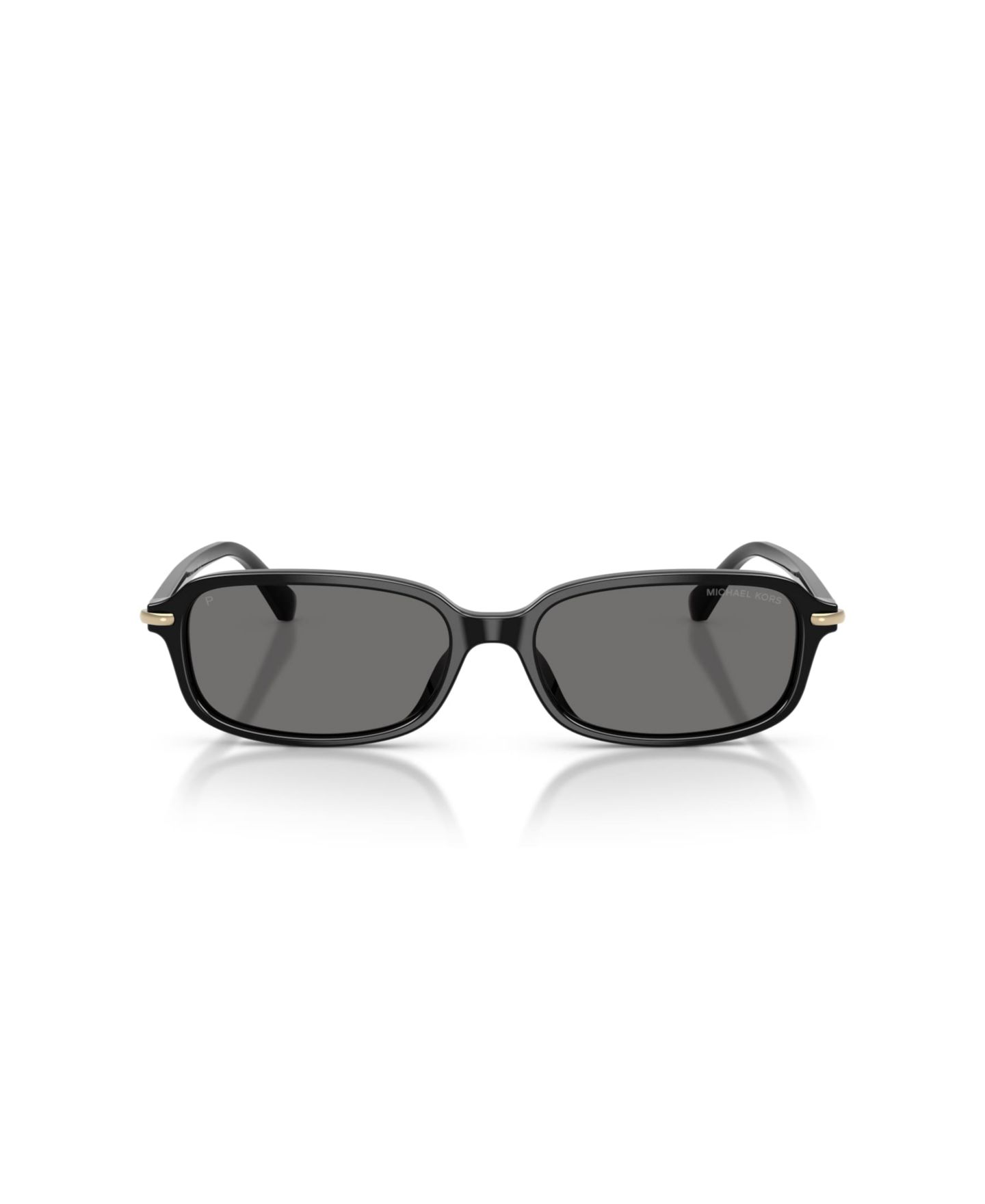 Женские прямоугольные поляризационные солнцезащитные очки Michael Kors MK2288U из ацетата, цвет: Чёрный — фото 5