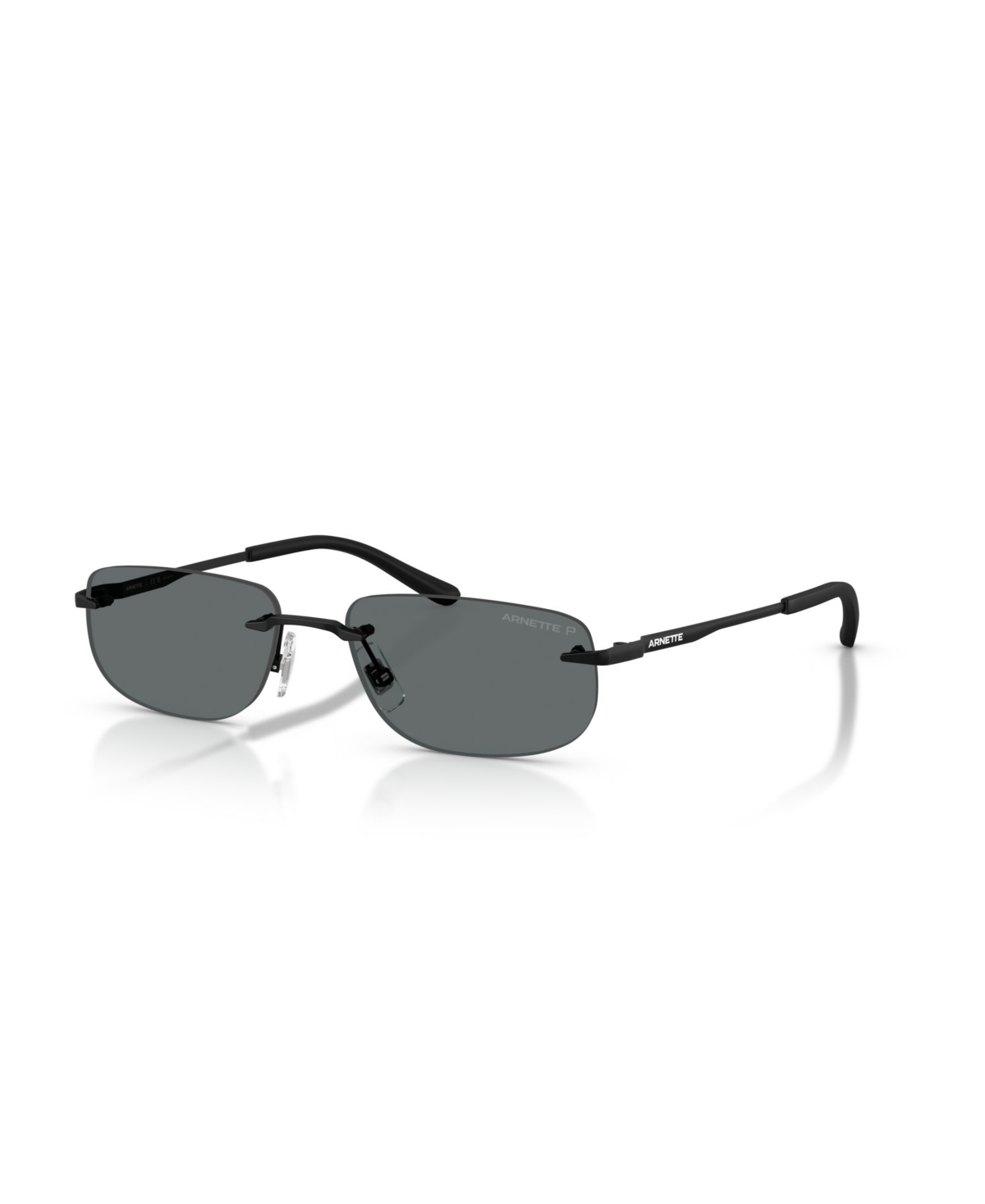 Arnette Polarized Rimless Sunglasses An3096 In Matte Black