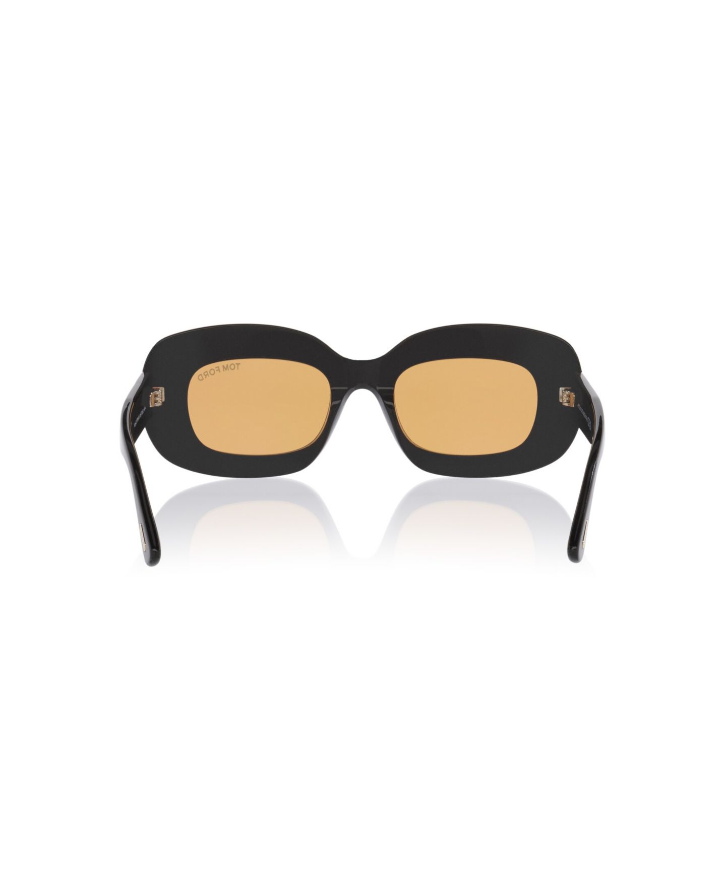 Женские солнцезащитные очки Tom Ford Rectangle Acetate Islay-02, цвет: Чёрный блестящий — фото 4