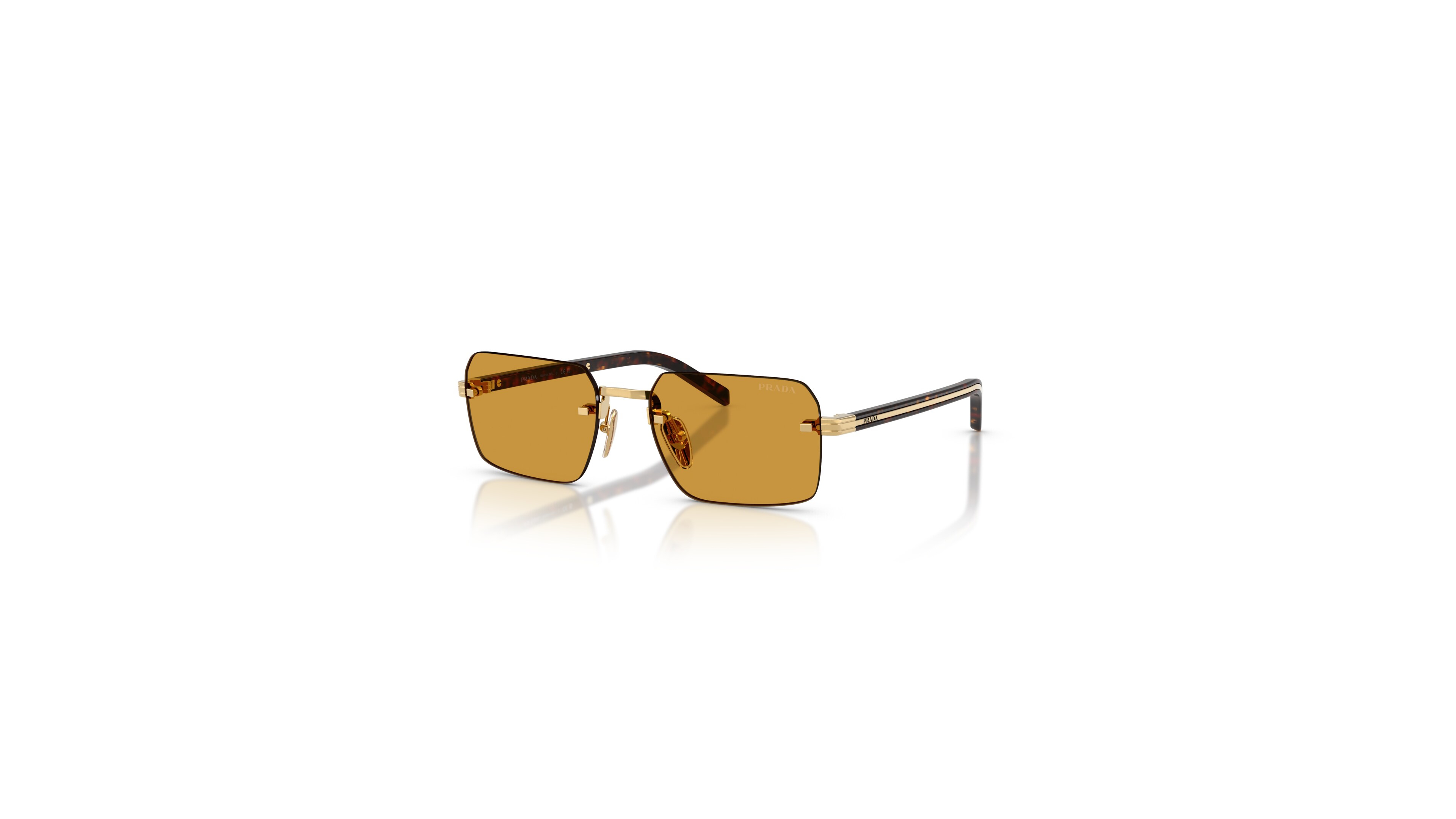 Prada Rimless Rectangle Sunglasses Pr D55S