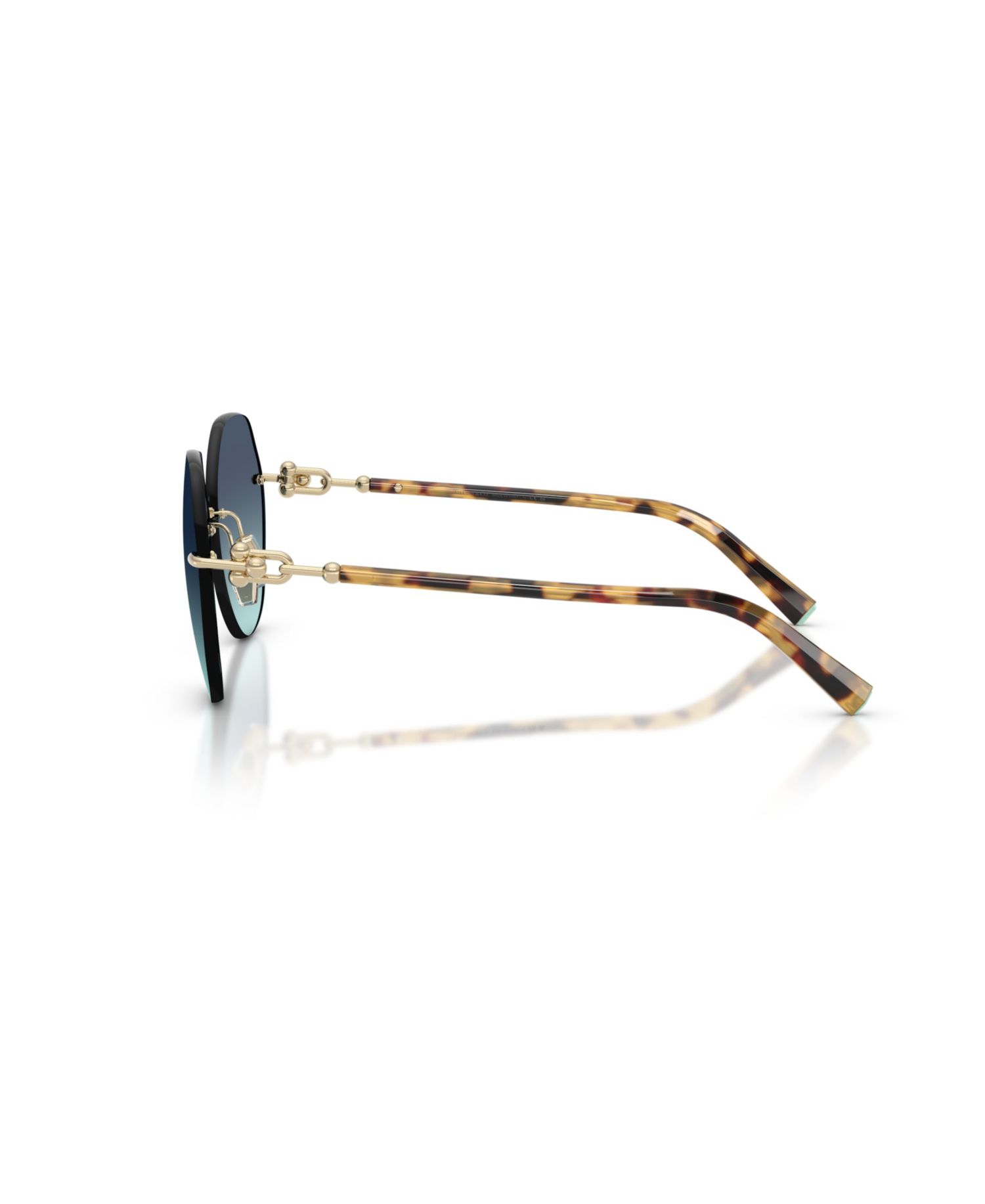 Women's Rimless Geometric Metal Sunglasses TF3123
