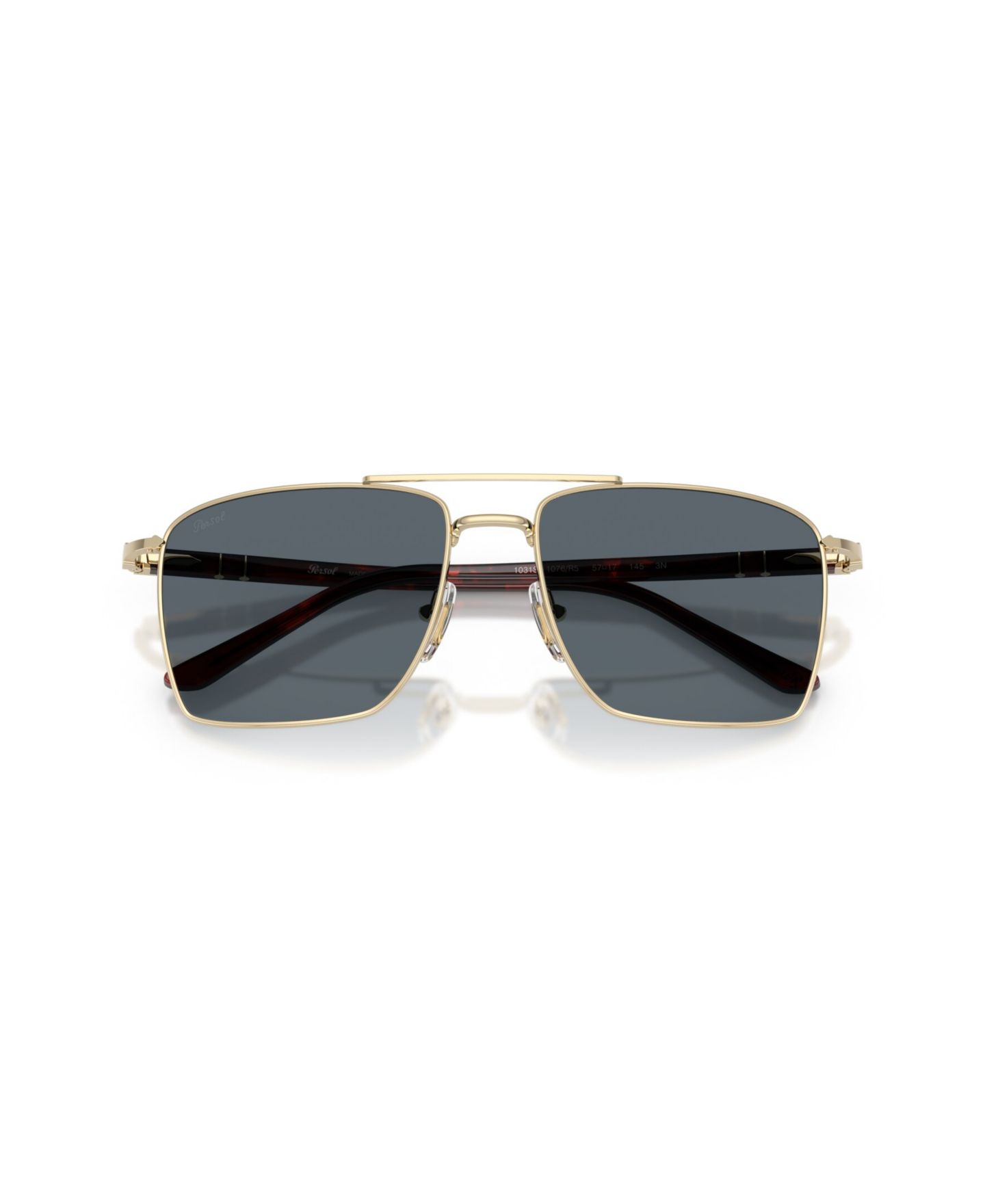 Женские солнцезащитные очки Persol Square Blue-Lens Sunglasses Sartoria PO1031S, цвет: Золотой — фото 5