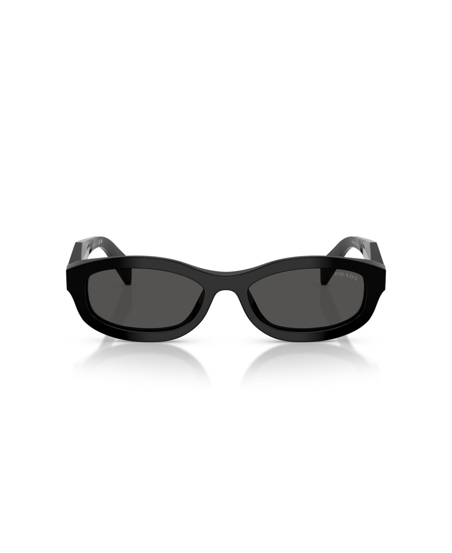 Женские солнцезащитные очки PRADA Rectangle Acetate Sunglasses PR D24S, цвет: Чёрный — фото 3