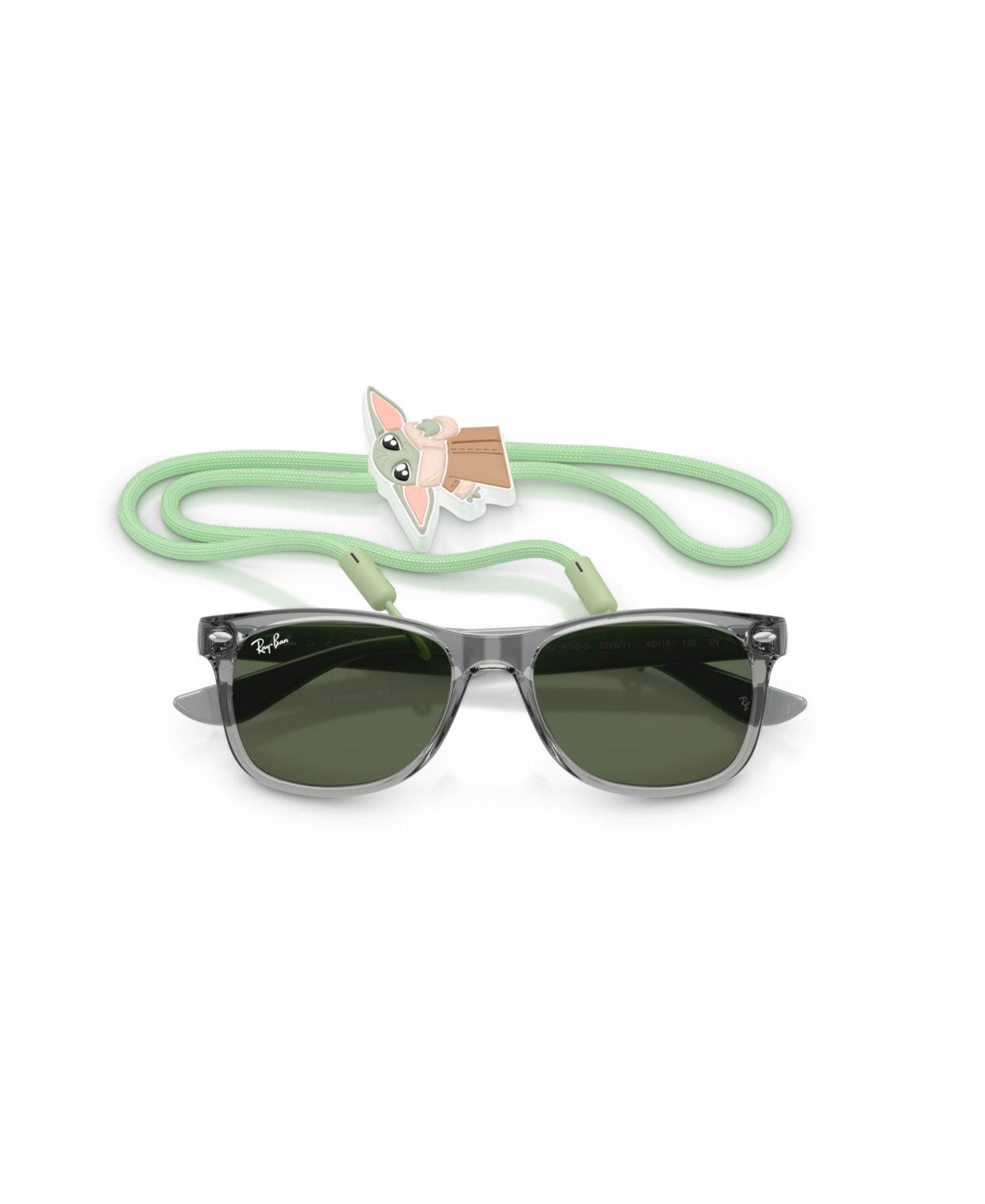 Детские солнцезащитные очки Ray-Ban Jr Star Wars Grogu Mini New Wayfarer, цвет: Прозрачный серый — фото 6