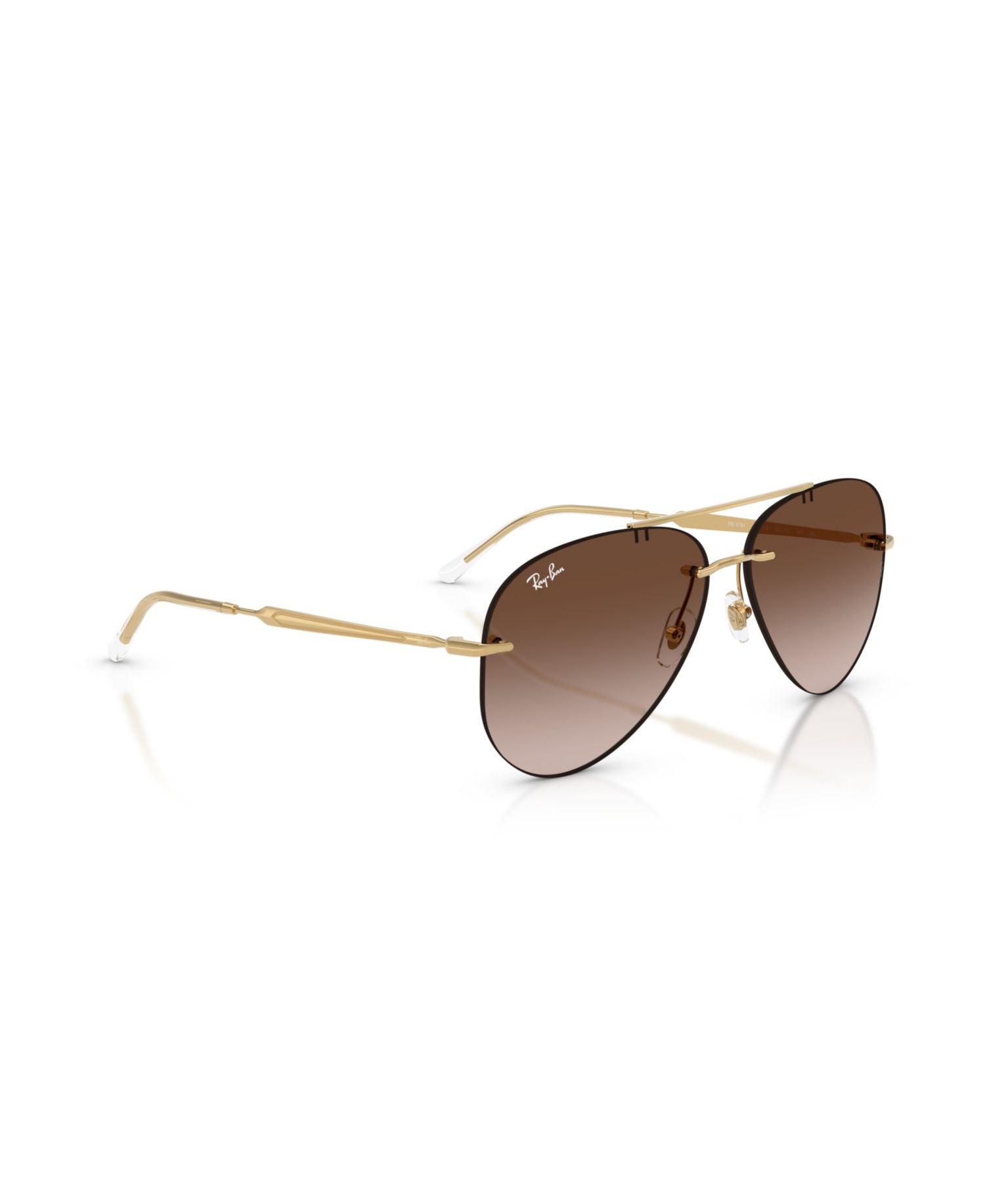 Rimless Aviator Metal-Frame Sunglasses RB3791