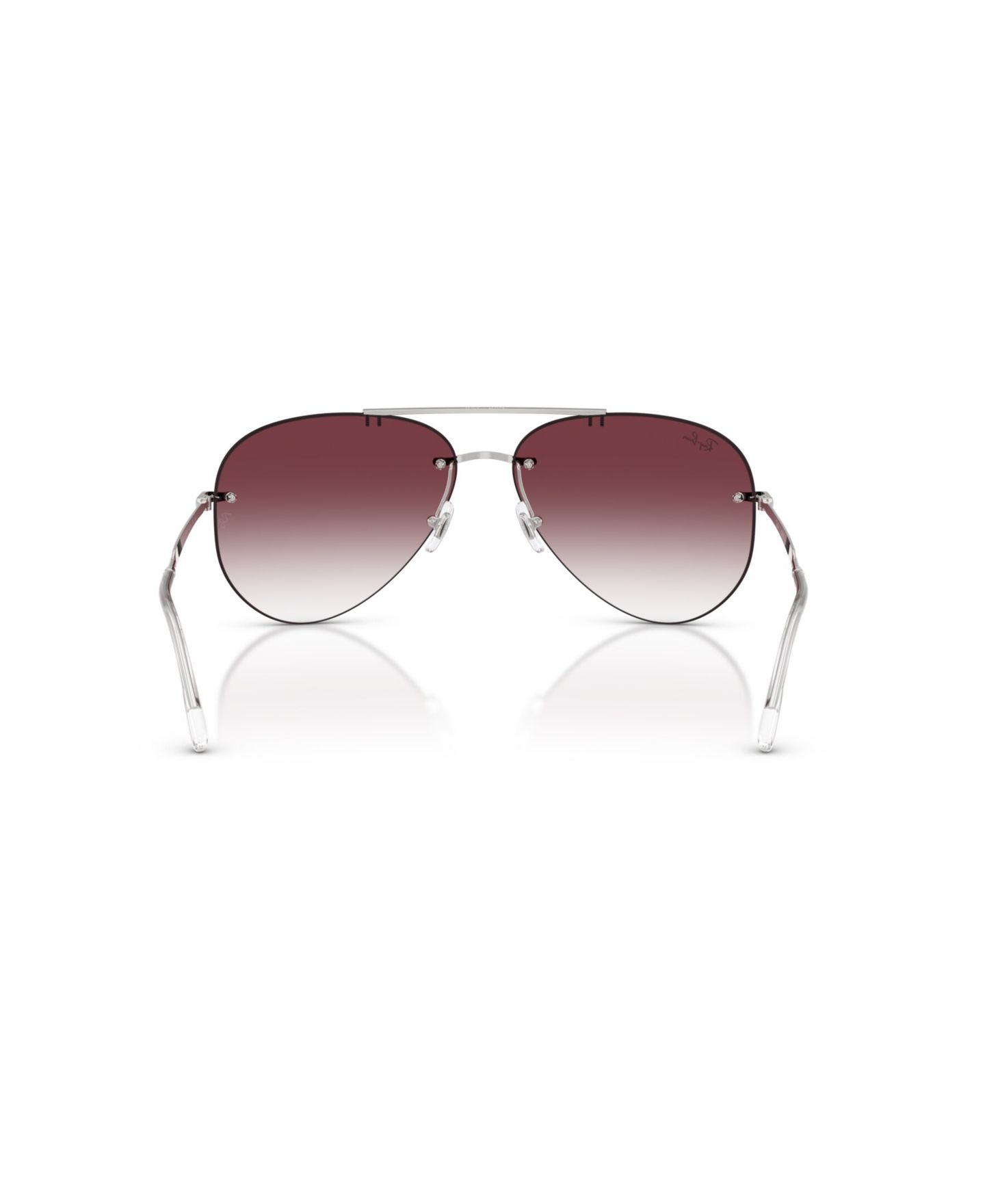 Солнцезащитные очки Ray-Ban Unisex Aviator Metal-Frame Gradient Sunglasses RB3791, цвет: Серебряный — фото 6