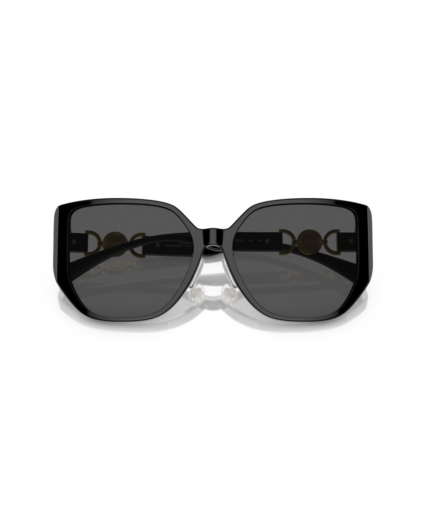 Женские солнцезащитные очки Versace Square Oversized Sunglasses VE4449D, цвет: Чёрный — фото 5
