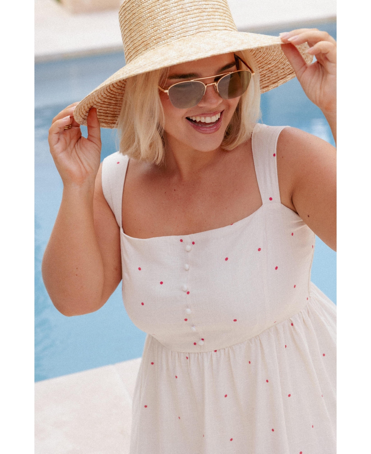 Petal and Pup Women's Caty A-Line Square Neck Maxi Dress