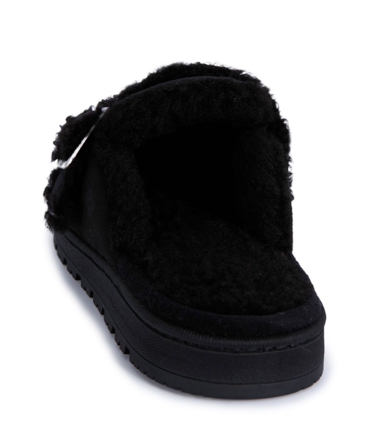 Женские тапочки Isotoner Signature Buckle Scuff Slippers, цвет: Чёрный — фото 3
